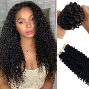 Kinky Curly Black Tape-in hair extensions