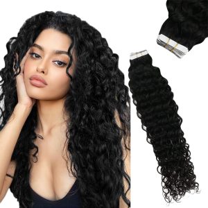 Natural Wavy Black Tape-in hair extensions