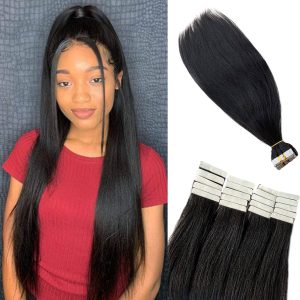 Yaki Straight Black Tape-in hair extensions