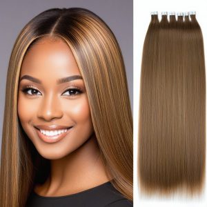 Yaki Straight Light Brown Tape-in hair extensions